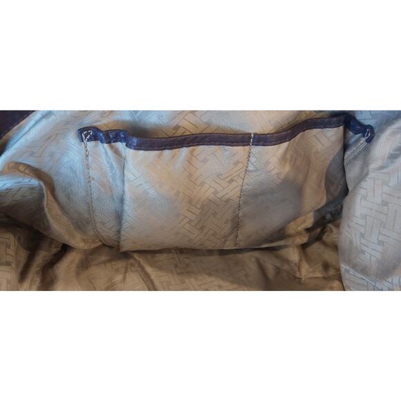 COLE HAAN Purple‎ Pebble Leather Large Bucket Hobo Shoulder Bag Purse Vtg - Picture 8 of 13